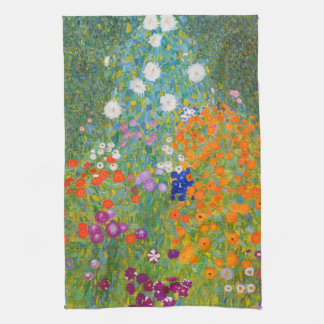 Flower Garden by Gustav Klimt Kitchen Towel