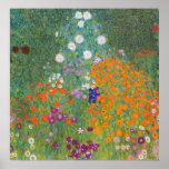 Flower Garden by Gustav Klimt Poster<br><div class="desc">Beautiful Gustav Klimt painting of a flower garden. Various colors of unique flowers in the garden fit just amazing on our products and gift ideas. Discover more related products with this Klimt painting by visiting our store.</div>