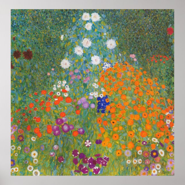 Flower Garden by Gustav Klimt Poster (Front)
