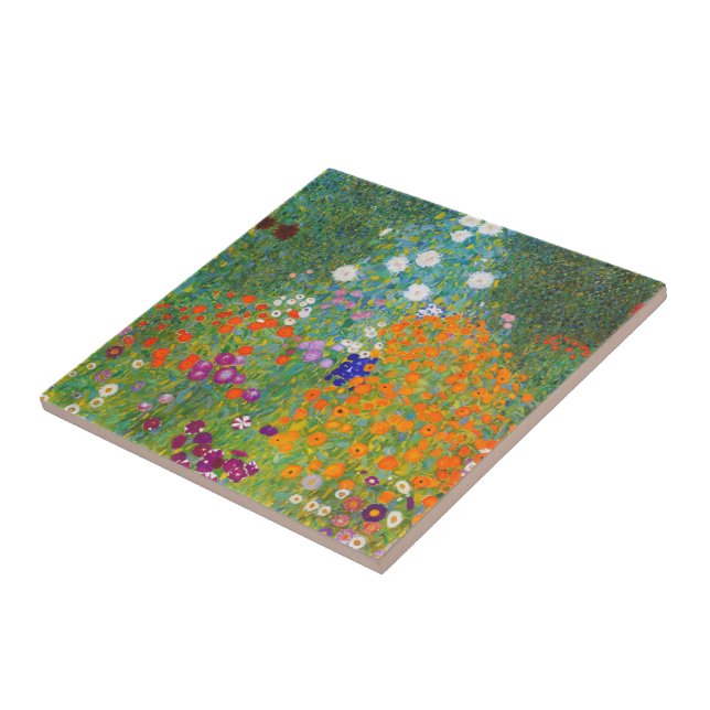 Flower Garden by Gustav Klimt Tile (Side)