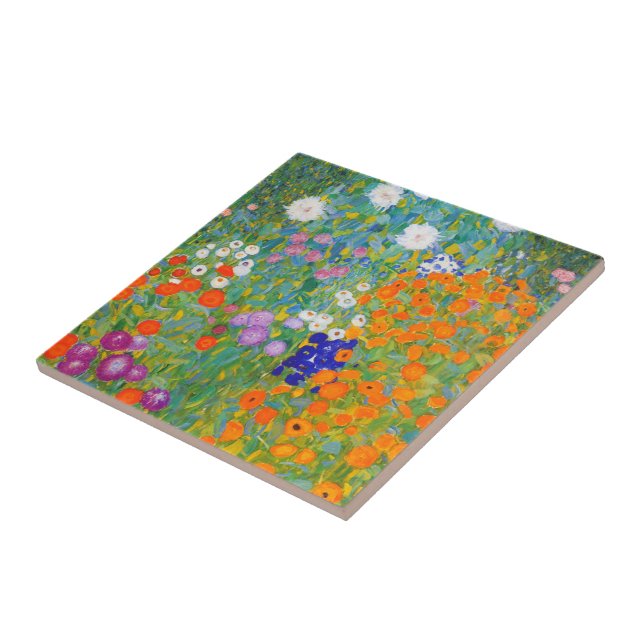 Flower Garden by Gustav Klimt Tile (Side)