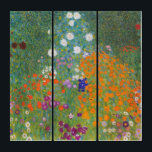 Flower Garden by Gustav Klimt Triptych<br><div class="desc">Beautiful colourful painting of a flower garden by Gustav Klimt. Amazing variations of colours and beautiful flowers fit just beautiful on many sorts of wonderful products and gift ideas.</div>