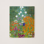 Flower Garden by Gustav Klimt Vintage Floral Jigsaw Puzzle<br><div class="desc">Bauerngarten / Flower Garden / Cottage Garden vintage art painted in 1905 by Austrian Symbolist & Art Nouveau Artist Gustav Klimt (1862-1918)</div>