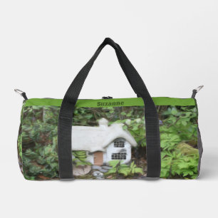 Flower Garden Cottage Painting Personalized Duffle Bag