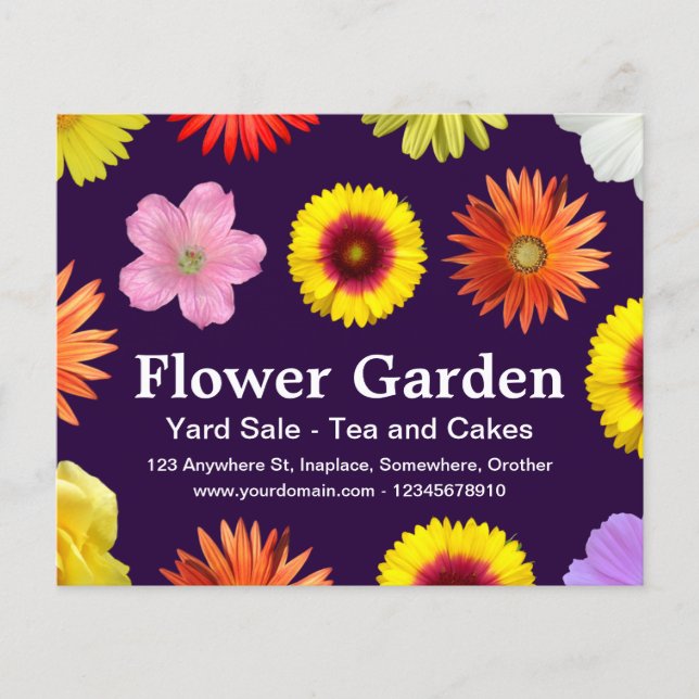 Flower Garden - Deep Purple 25003a Flyer (Front)