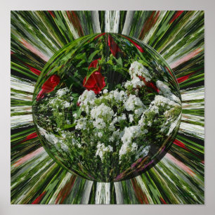 Flower Garden Energies Floral Abstract Poster