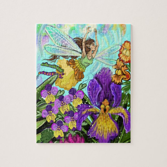 Flower Garden Fairy Magic Art Jigsaw Puzzle (Vertical)