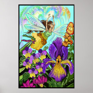 Flower Garden Fairy Magic Poster