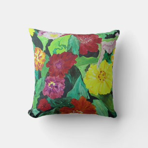 Flower Garden Fairy Pattern Throw Pillow
