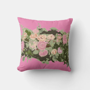 Flower Garden Fairy Pattern Throw Pillow