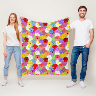 Flower Garden  Fleece Blanket