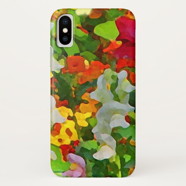 Flower Garden  Floral Abstract iPhone X Case (Back)
