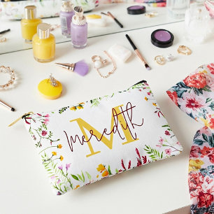 Flower garden frame personalized accessory pouch
