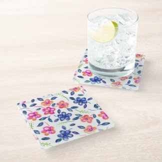 Flower Garden Glass Coaster