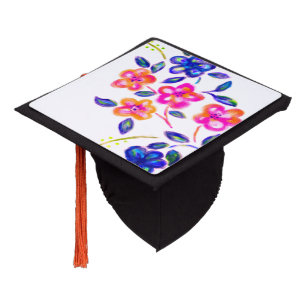 Flower Garden Graduation Cap Topper