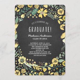 Flower Garden Graduation Party Invitation