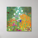 Flower Garden | Gustav Klimt Canvas Print<br><div class="desc">Flower Garden (1905-1907) by Austrian artist Gustav Klimt. Original fine art painting is oil on canvas featuring a bright abstract landscape of colourful flowers. 

Use the design tools to add custom text or personalize the image.</div>