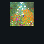 Flower Garden | Gustav Klimt Canvas Print<br><div class="desc">Flower Garden (1905-1907) by Austrian artist Gustav Klimt is a vibrant masterpiece of early 20th-century art. This lush, impressionistic scene bursts with colourful blossoms in a mesmerizing tapestry of nature, reflecting Klimt’s decorative style and love for floral motifs. The painting’s rich textures and intricate details make it a timeless choice...</div>