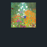 Flower Garden | Gustav Klimt Canvas Print<br><div class="desc">Flower Garden (1905-1907) by Austrian artist Gustav Klimt is a vibrant masterpiece of early 20th-century art. This lush, impressionistic scene bursts with colourful blossoms in a mesmerizing tapestry of nature, reflecting Klimt’s decorative style and love for floral motifs. The painting’s rich textures and intricate details make it a timeless choice...</div>