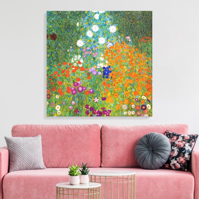 Flower Garden | Gustav Klimt Canvas Print (Insitu(LivingRoom))