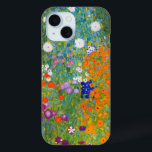 Flower Garden | Gustav Klimt iPhone 15 Case<br><div class="desc">Flower Garden (1905-1907) by Austrian artist Gustav Klimt. Original fine art painting is oil on canvas featuring a bright abstract landscape of colourful flowers. 

Use the design tools to add custom text or personalize the image.</div>