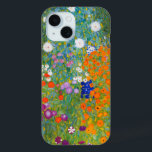 Flower Garden | Gustav Klimt iPhone 15 Case<br><div class="desc">Flower Garden (1905-1907) by Austrian artist Gustav Klimt. Original fine art painting is oil on canvas featuring a bright abstract landscape of colourful flowers. 

Use the design tools to add custom text or personalize the image.</div>