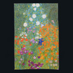 Flower Garden | Gustav Klimt Kitchen Towel<br><div class="desc">Flower Garden (1905-1907) by Austrian artist Gustav Klimt. Original fine art painting is oil on canvas featuring a bright abstract landscape of colourful flowers. 

Use the design tools to add custom text or personalize the image.</div>