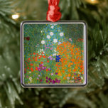 Flower Garden | Gustav Klimt Metal Ornament<br><div class="desc">Flower Garden (1905-1907) by Austrian artist Gustav Klimt. Original fine art painting is oil on canvas featuring a bright abstract landscape of colourful flowers. 

Use the design tools to add custom text or personalize the image.</div>