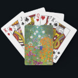 Flower Garden | Gustav Klimt Playing Cards<br><div class="desc">Flower Garden (1905-1907) by Austrian artist Gustav Klimt is a vibrant masterpiece of early 20th-century art. This lush, impressionistic scene bursts with colourful blossoms in a mesmerizing tapestry of nature, reflecting Klimt’s decorative style and love for floral motifs. The painting’s rich textures and intricate details make it a timeless choice...</div>