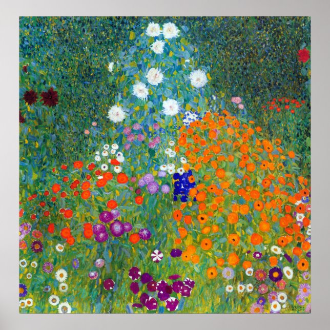Flower Garden, Gustav Klimt Poster (Front)