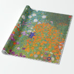 Flower Garden (Gustav Klimt) Wrapping Paper<br><div class="desc">This design features a painting by Austrian artist Gustav Klimt (1862–1918). It is a depiction of a beautiful flower garden in Klimt's typical impressionist style. The flowers almost look like they're overflowing, and it's impossible not to feel uplifted by their beauty. The original work was completed in 1907 and its...</div>