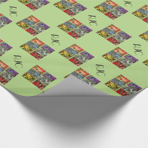 Flower Garden in Rainbow Colours Wrapping Paper