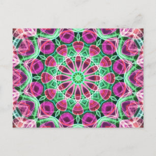 Flower Garden kaleidoscope Postcard
