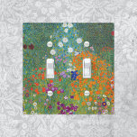 Flower Garden Landscape Gustav Klimt  Light Switch Cover<br><div class="desc">A double light switch cover with the art nouveau painting by the Austrian artist Gustav Klimt (1862-1918),  Cottage Garden (c. 1906) A colourful depiction of petunias,  asters,  and other flowers in the garden.</div>