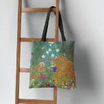 Flower Garden Landscape Gustav Klimt Tote Bag<br><div class="desc">A tote bag with the fine art painting by Gustav Klimt (1862-1918),  entitled Flower Garden or Bauerngarten (1907). A cottage garden with a colourful depiction of petunias,  asters,  and other flowers in the garden from the Art Nouveau period.</div>