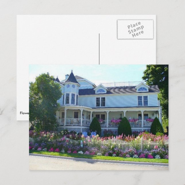 Flower Garden Mansion, Mackinac Island, Michigan Postcard (Front/Back)