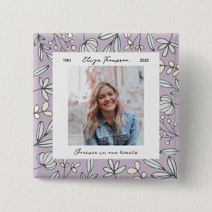 Flower Garden Memorial 2 Inch Square Button