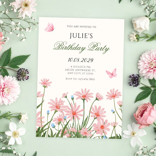Flower garden minimalist  invitation (Creator Uploaded)