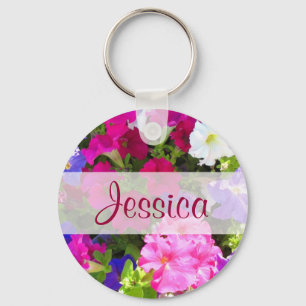 flower garden Name Keychain