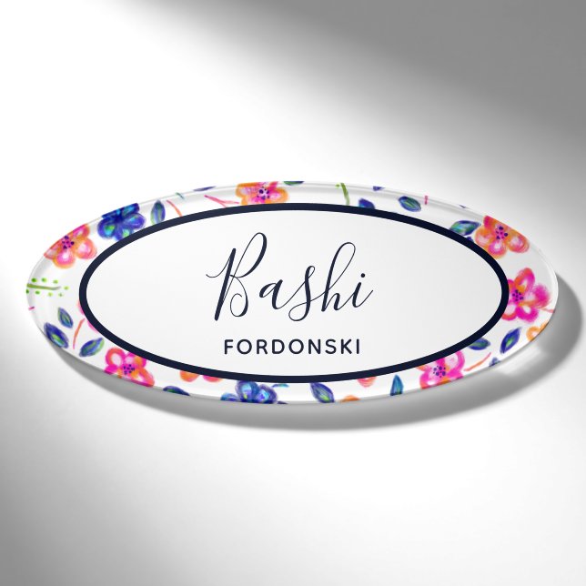 Flower Garden Name Tag (Front)