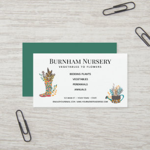 Flower Garden Nursery Store Business Card