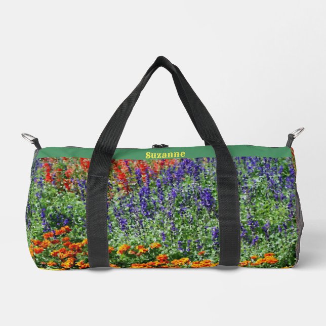 Flower Garden Painting Personalized Duffle Bag (Front)