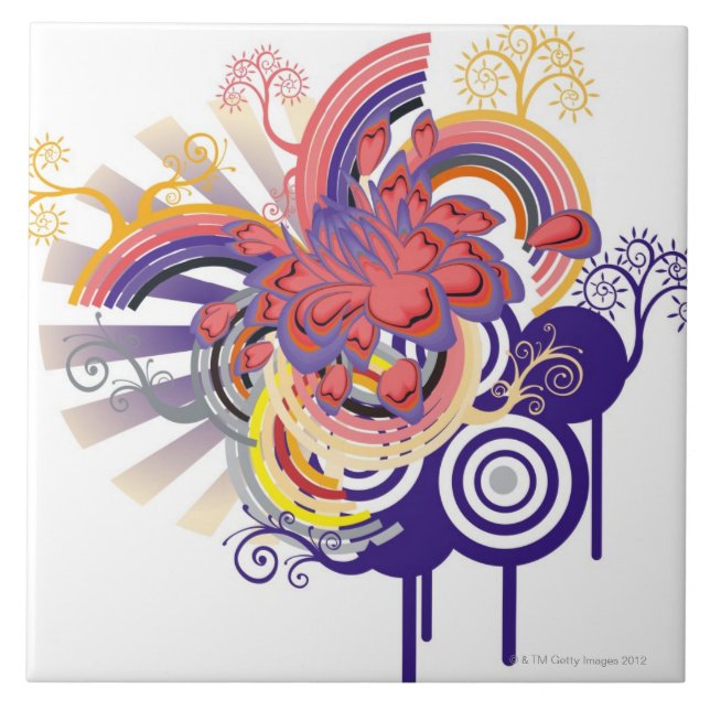 Flower Garden Pattern Tile (Front)