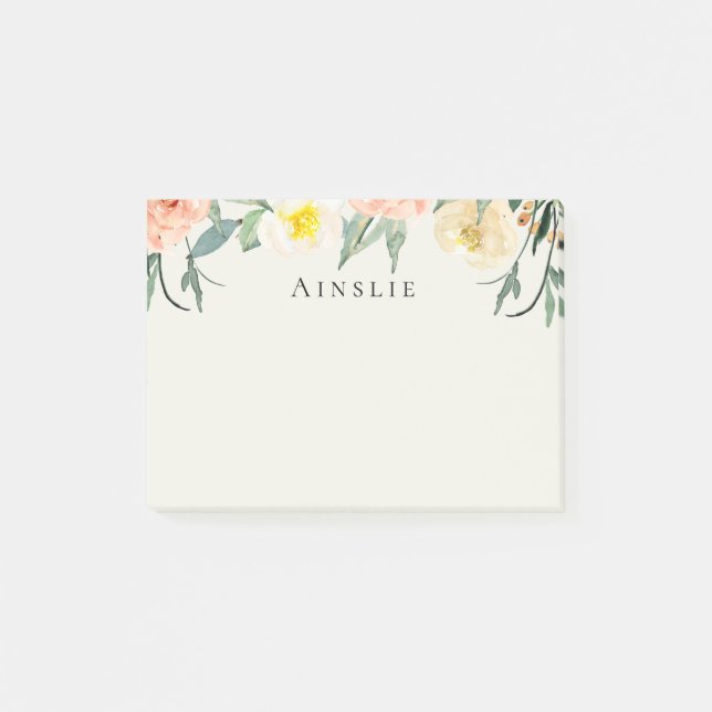 Flower Garden Personalized Post-it Notes (Front)