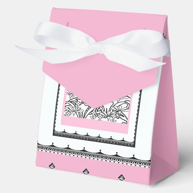 Flower Garden Pink  Favor Box (Front)