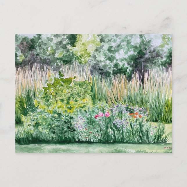 flower garden postcard (Front)