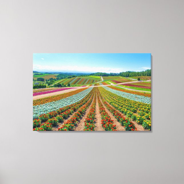 Flower Garden | Shikisai No Oka Flower Farm Canvas Print (Front)