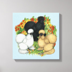 Flower Garden Silkies Canvas Print