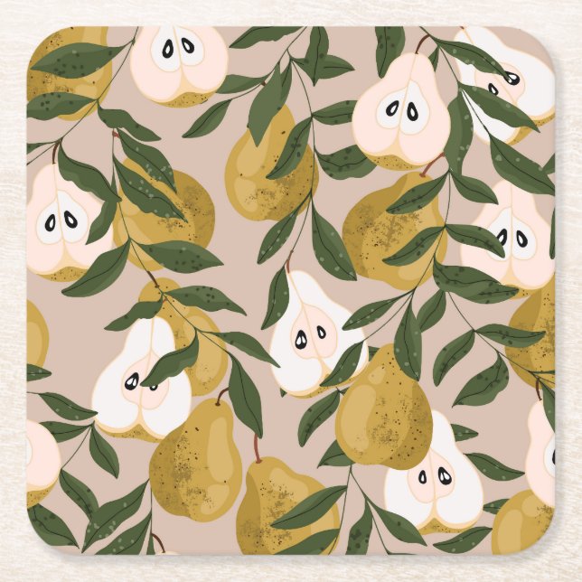 Flower Garden: Small Cute Florals Square Paper Coaster (Front)