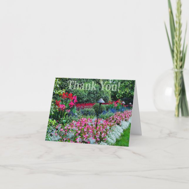 Flower Garden Thank You Folded Card (Front)